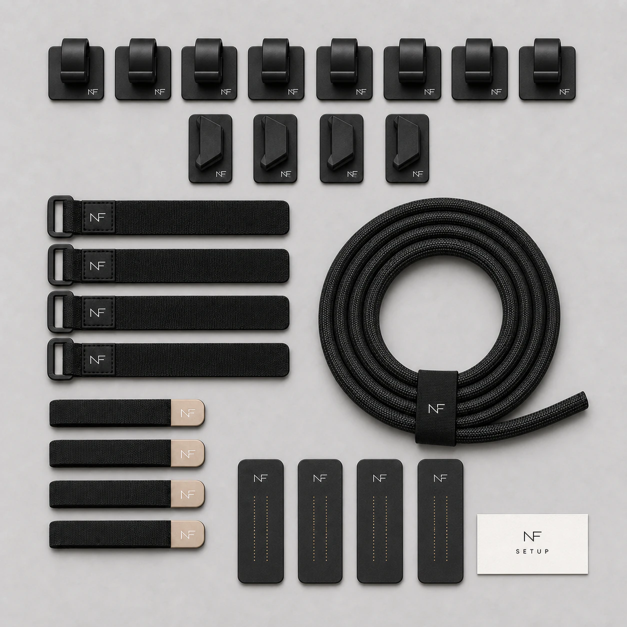 GRIP D1 DESK KIT — محتويات الطقم مرتبة